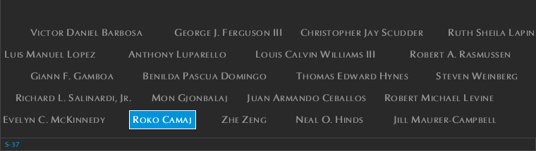 Panel S-37, South Pool, National September 11 Memorial