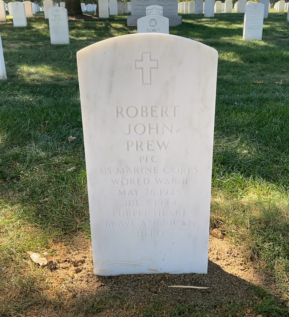 Headstone of Robert John Prew