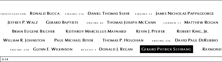 Panel S-14, South Pool, National September 11 Memorial