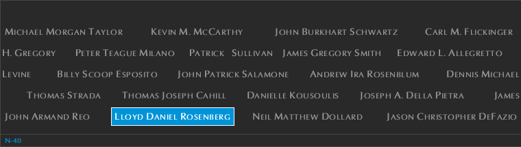 Panel N-40, North Pool, National September 11 Memorial