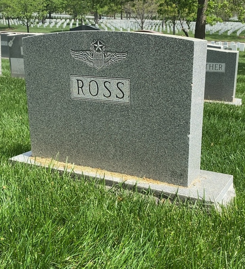 Headstone shared by 2 interments, including Richard Harold Ross