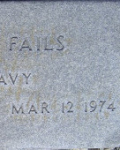 Headstone of Luther Franklin Fails