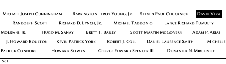 Panel S-31, South Pool, National September 11 Memorial