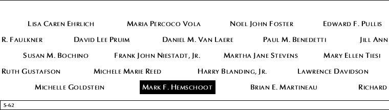 Panel S-62, South Pool, National September 11 Memorial