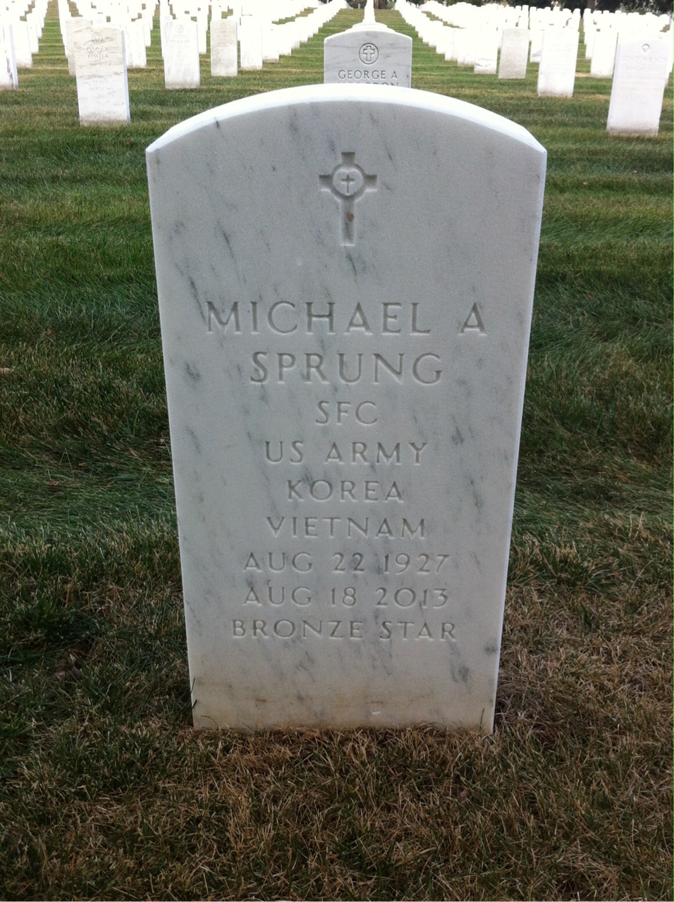 Headstone of Michael A Sprung