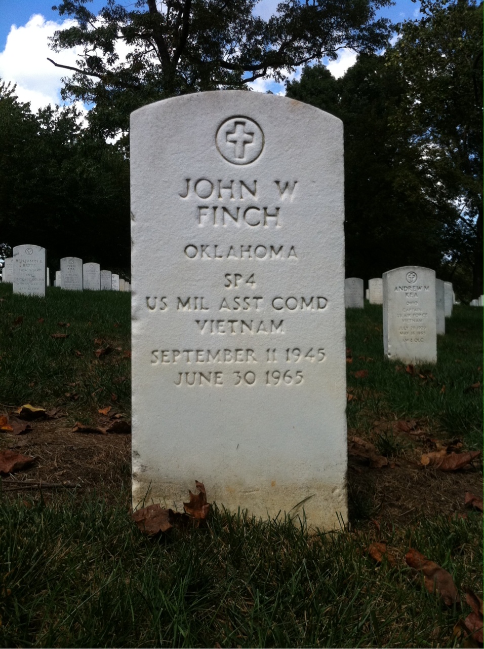 Headstone of John Webster Finch