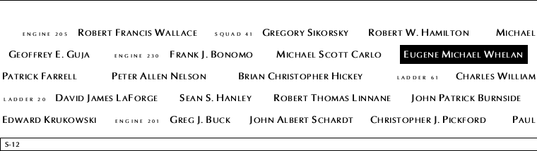 Panel S-12, South Pool, National September 11 Memorial