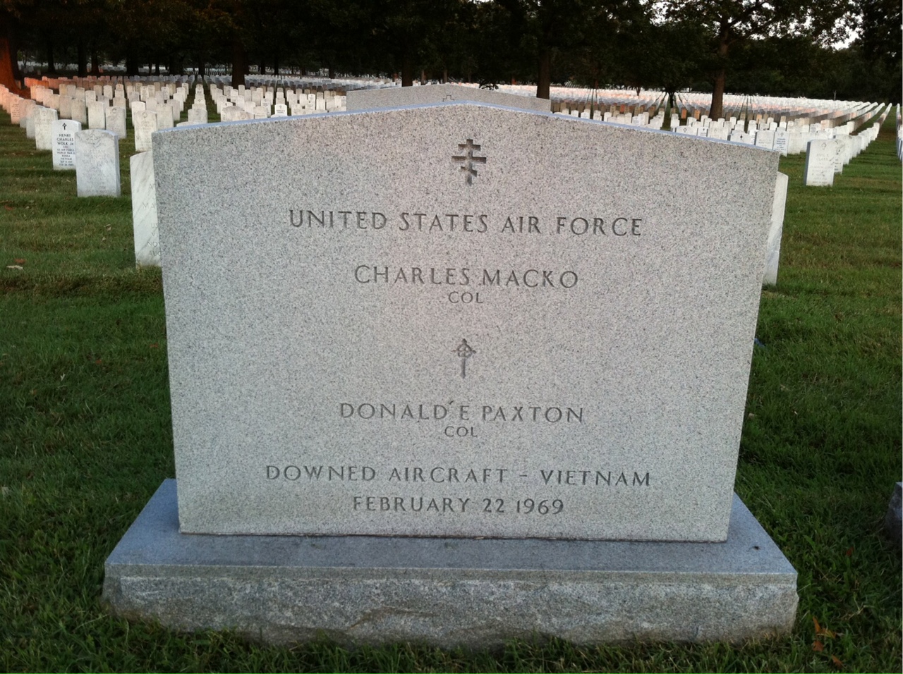 Headstone shared by 2 interments, including Charles Macko