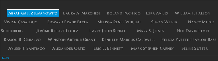 Panel N-65, North Pool, National September 11 Memorial