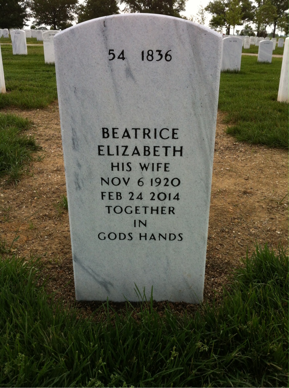 Headstone shared by 2 interments, including John Flintham Kellogg