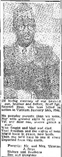 Headstone of Samuel Ross