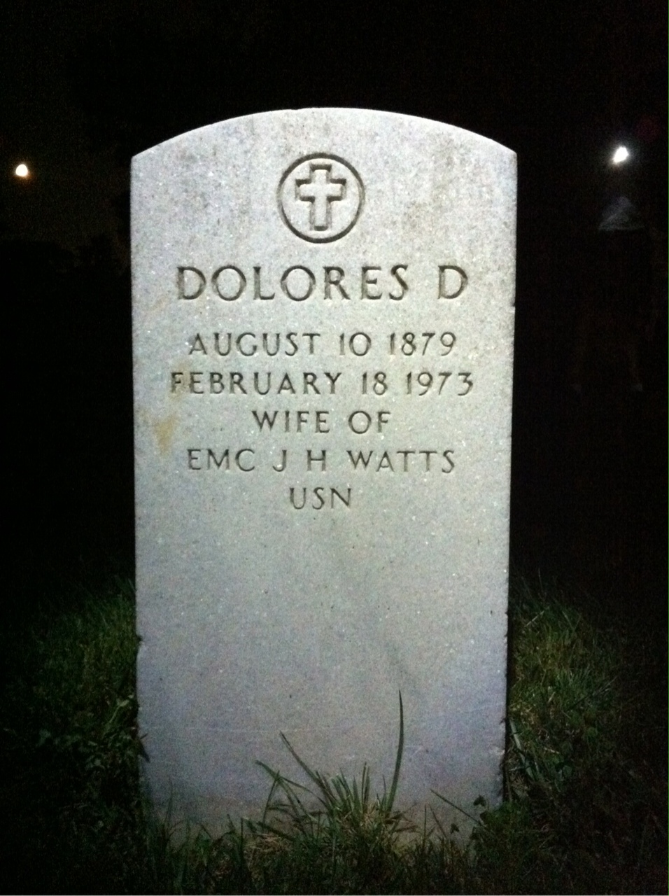 Headstone of Dolores D Watts
