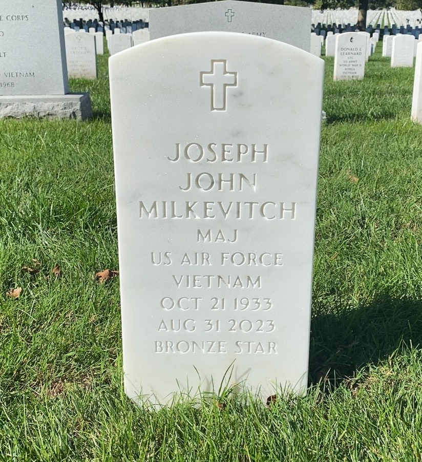 Headstone shared by 2 interments, including Joseph John Milkevitch
