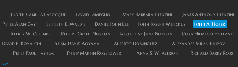 Panel N-2, North Pool, National September 11 Memorial