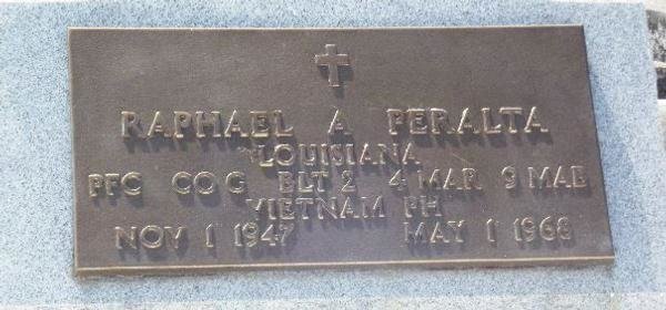 Headstone of Raphael Alexander Peralta
