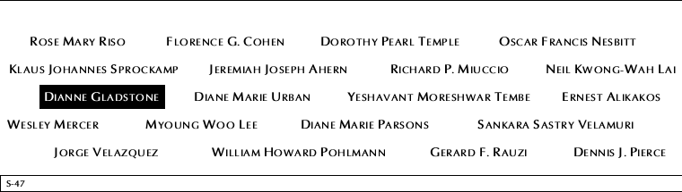 Panel S-47, South Pool, National September 11 Memorial