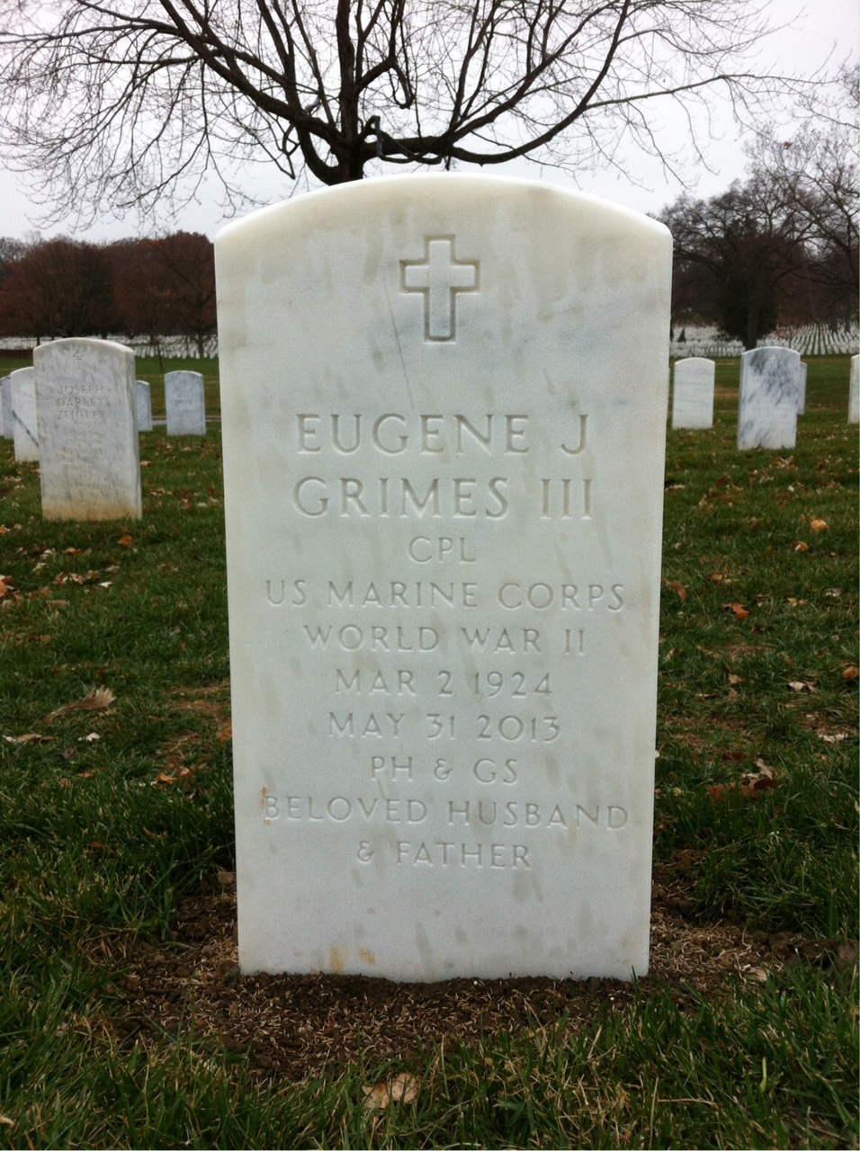 Headstone of Eugene J Grimes III