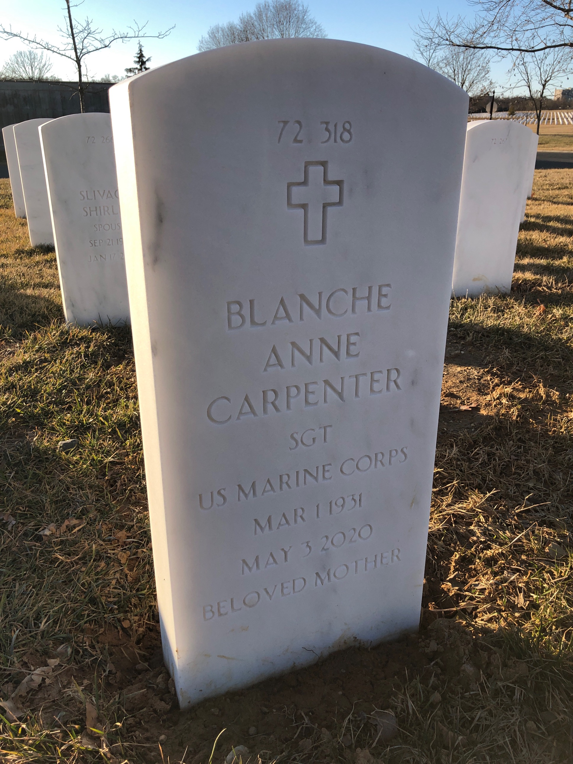 Headstone shared by 2 interments, including William Joseph Carpenter