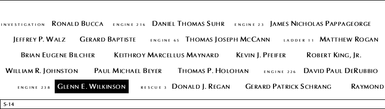 Panel S-14, South Pool, National September 11 Memorial