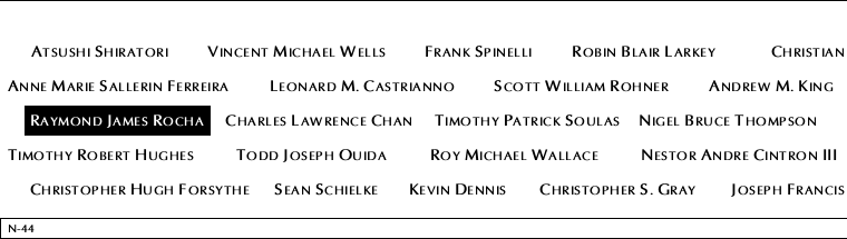 Panel N-44, North Pool, National September 11 Memorial
