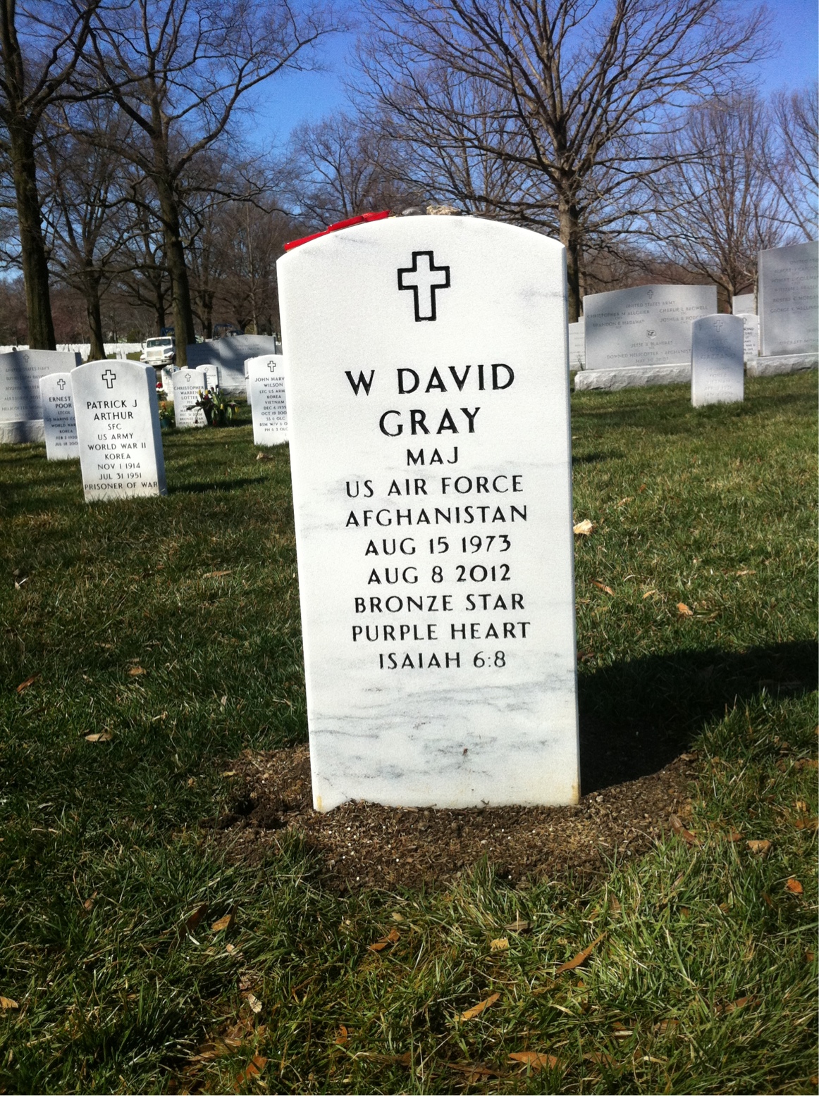 Headstone of Walter David Gray