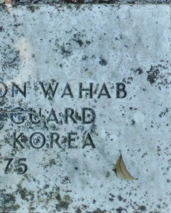 Headstone of Archie Thompson Wahab
