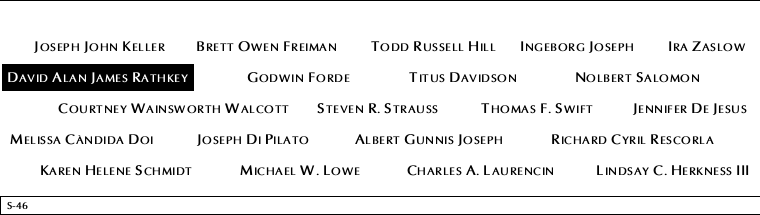 Panel S-46, South Pool, National September 11 Memorial