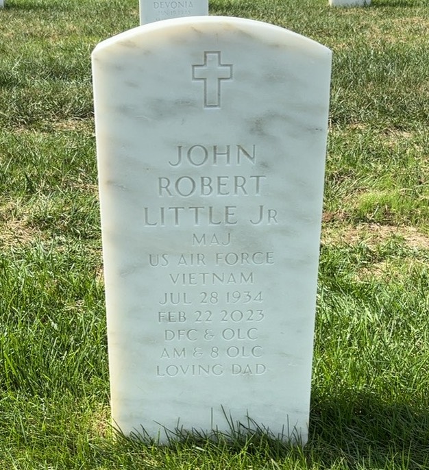 Headstone shared by 2 interments, including John Robert Little Jr.