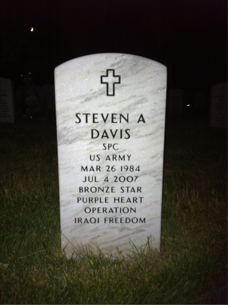 Headstone of Steven Alexander Davis