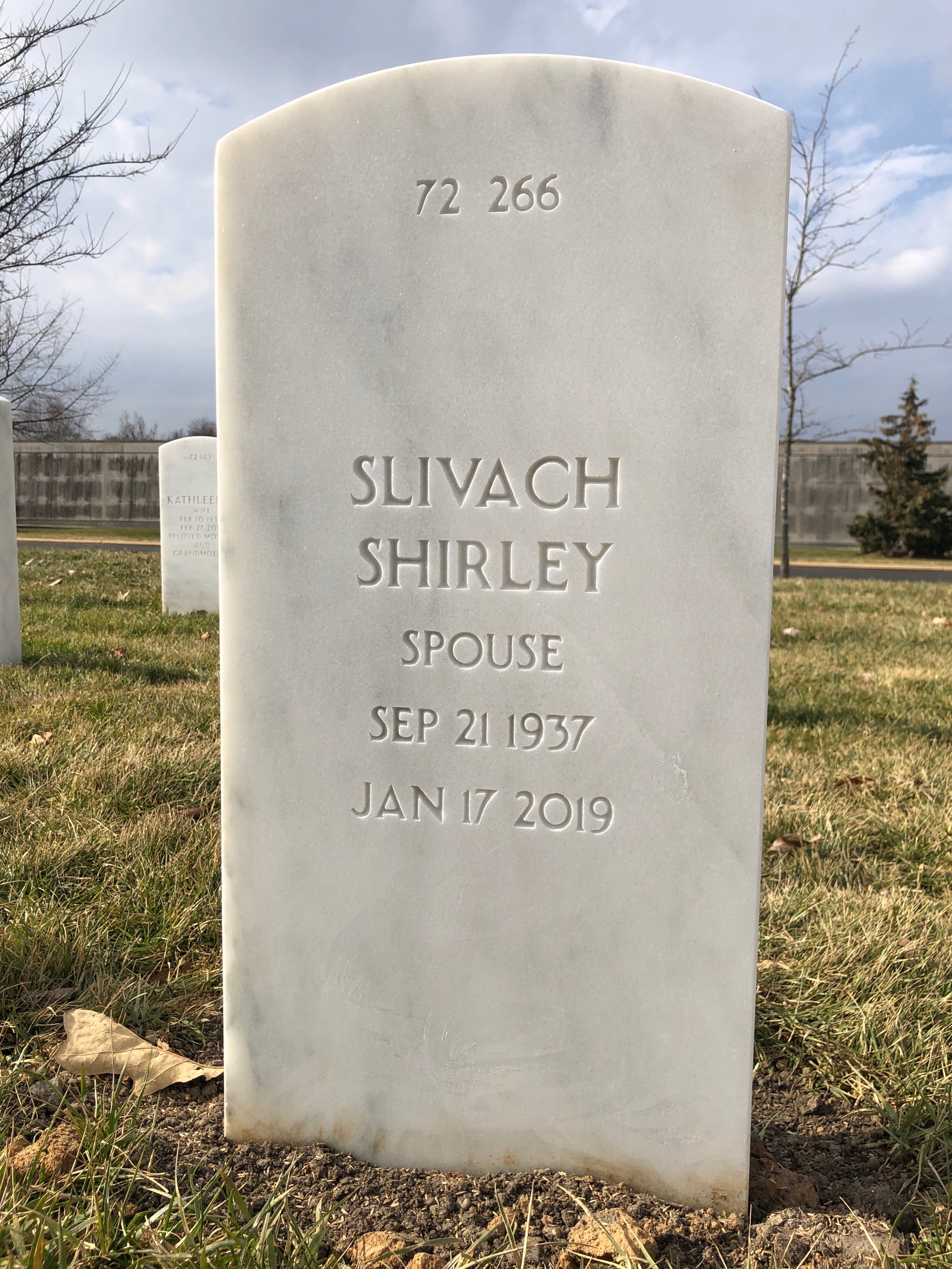 Headstone shared by 2 interments, including Lonis Harvey Foster
