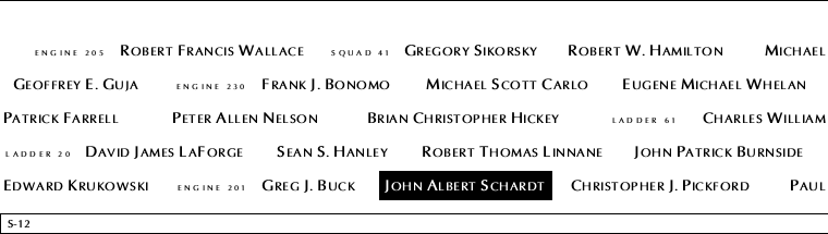 Panel S-12, South Pool, National September 11 Memorial