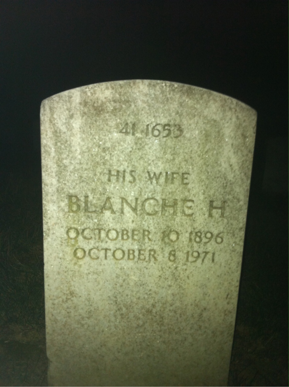 Headstone shared by 2 interments, including Omer B Porter