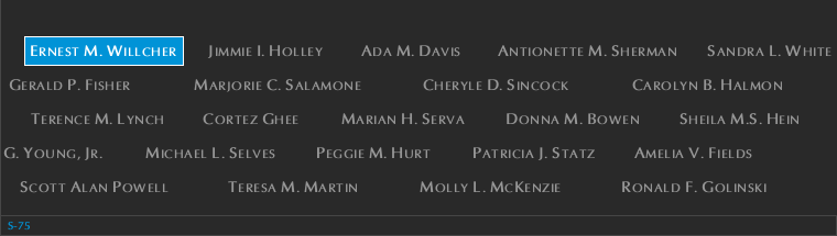 Panel S-75, South Pool, National September 11 Memorial