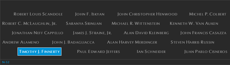 Panel N-52, North Pool, National September 11 Memorial