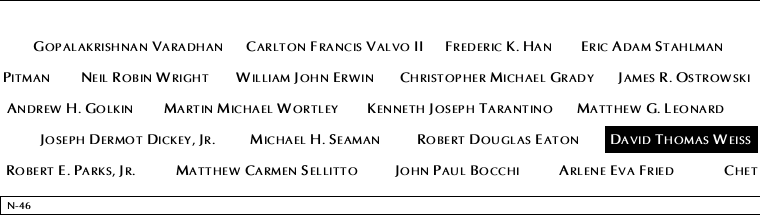 Panel N-46, North Pool, National September 11 Memorial