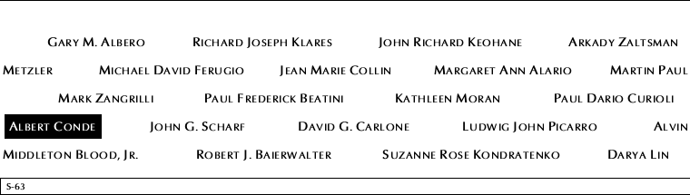 Panel S-63, South Pool, National September 11 Memorial