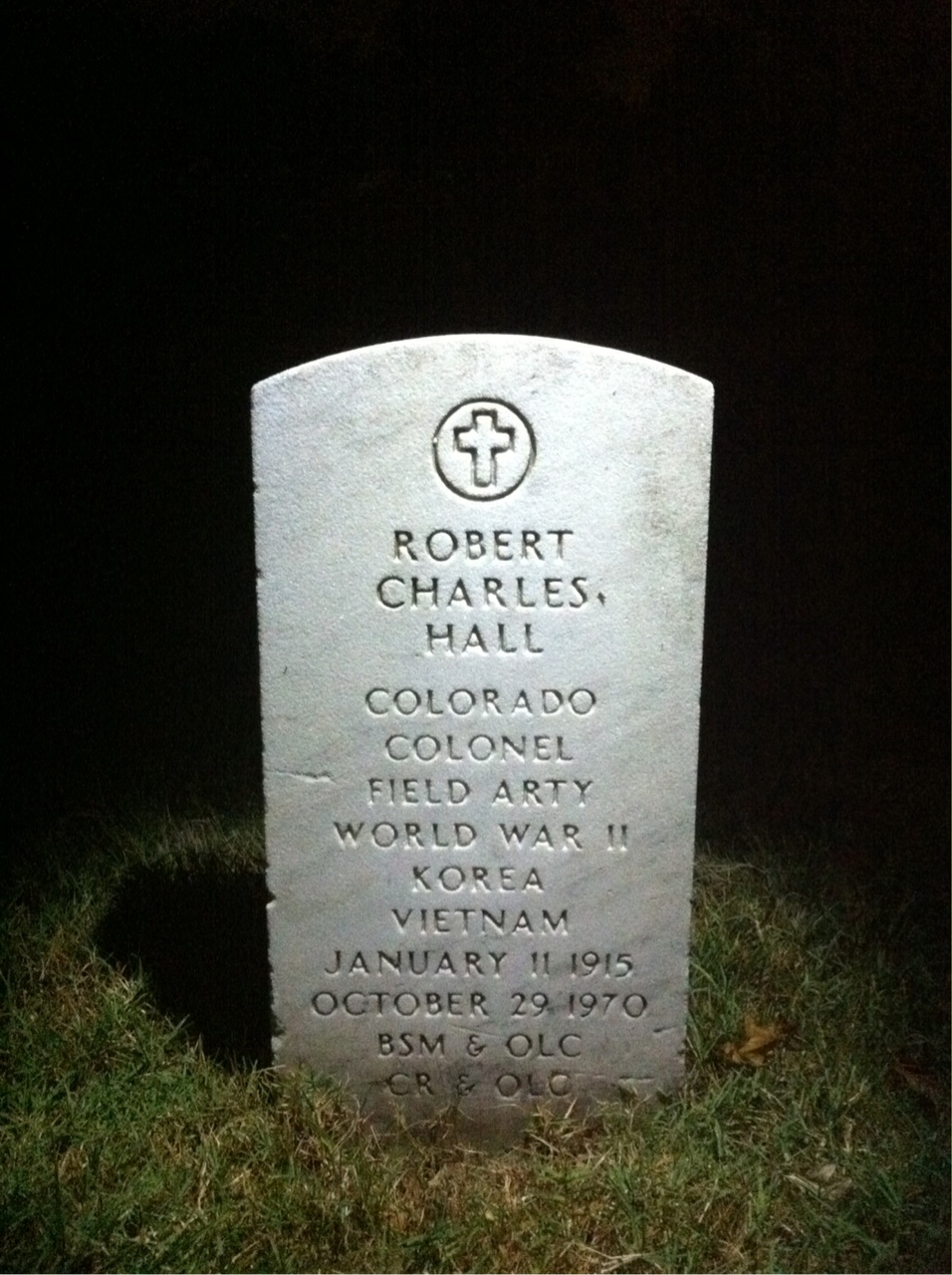 Headstone of Robert C Hall