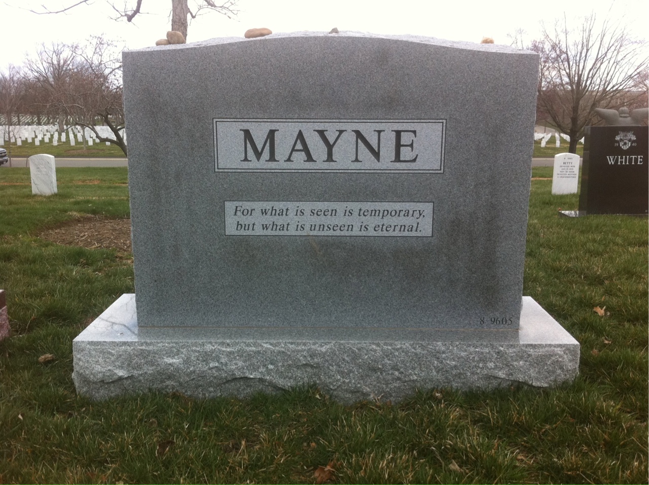 Headstone of Richard Kay Mayne