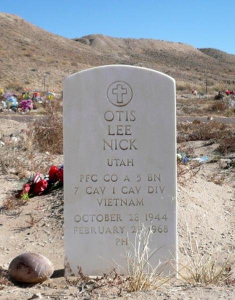 Headstone of Otis Lee Nick