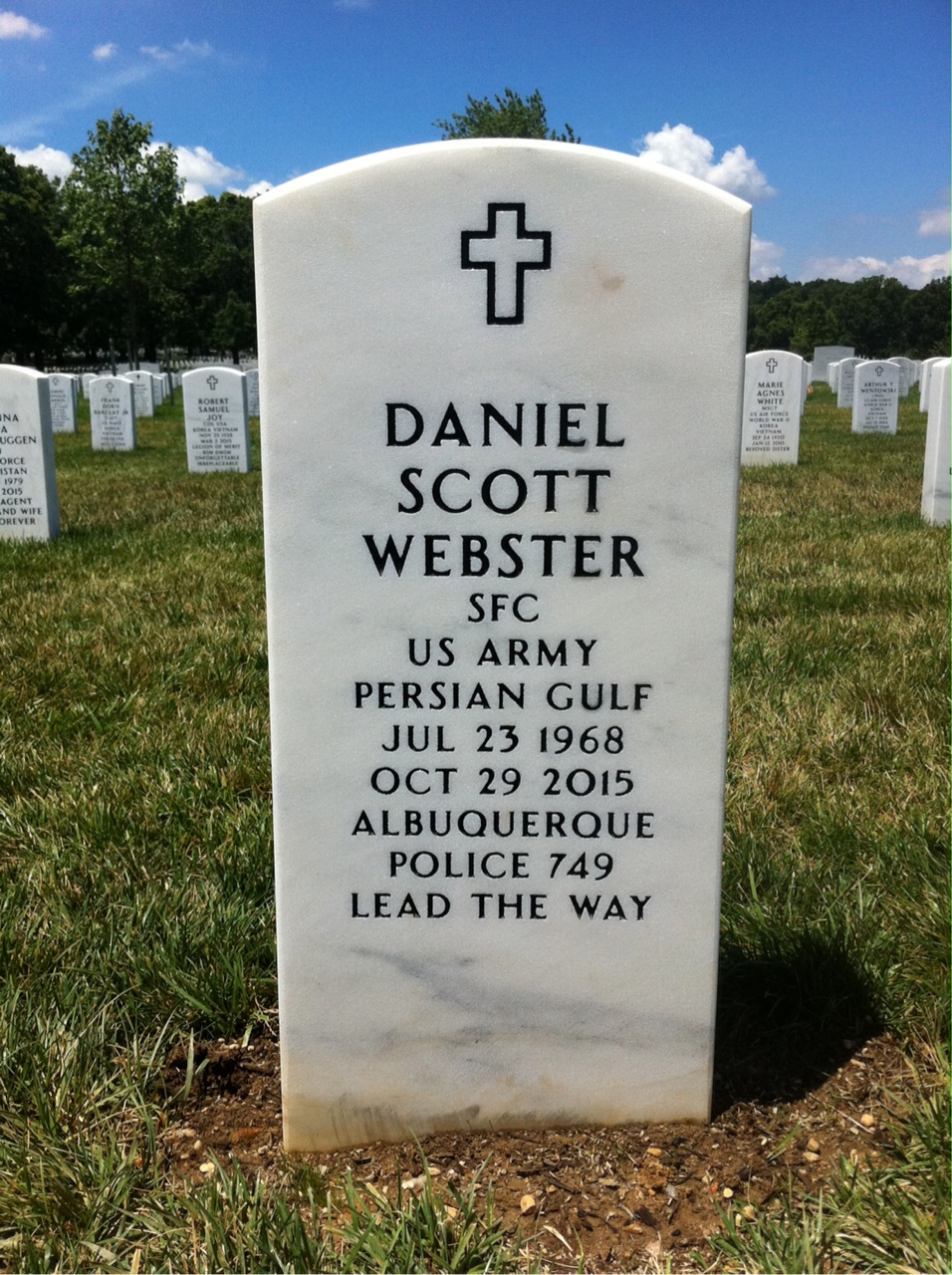 Headstone of Daniel Scott Webster