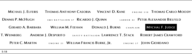 Panel S-18, South Pool, National September 11 Memorial
