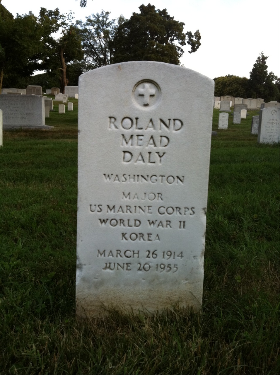 Headstone of Roland M Daly