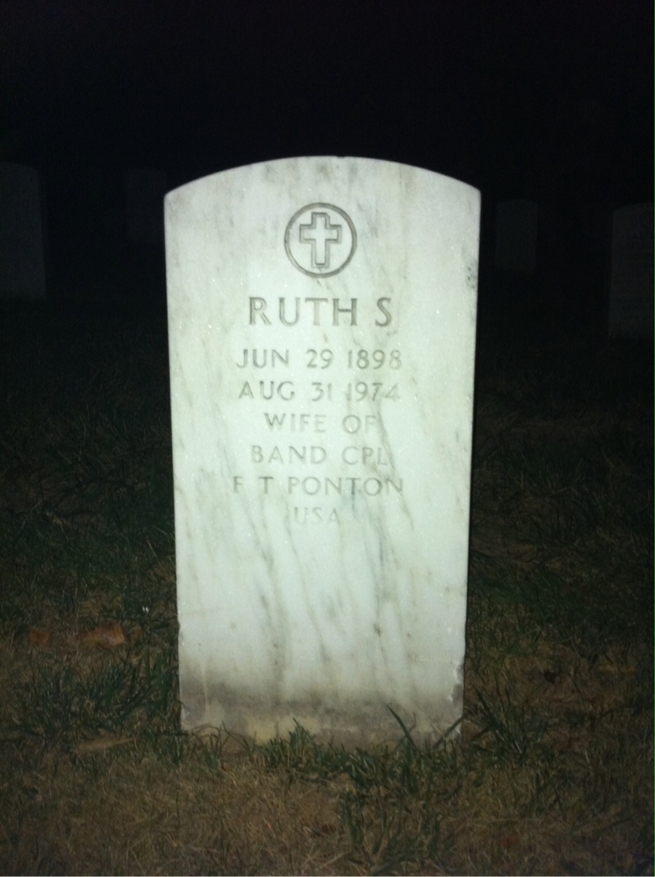 Headstone of Ruth S Ponton