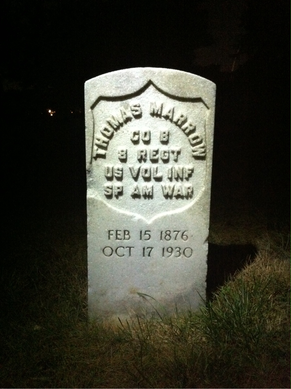 Headstone of Lizzie Marrow