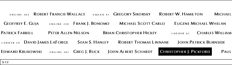Panel S-12, South Pool, National September 11 Memorial