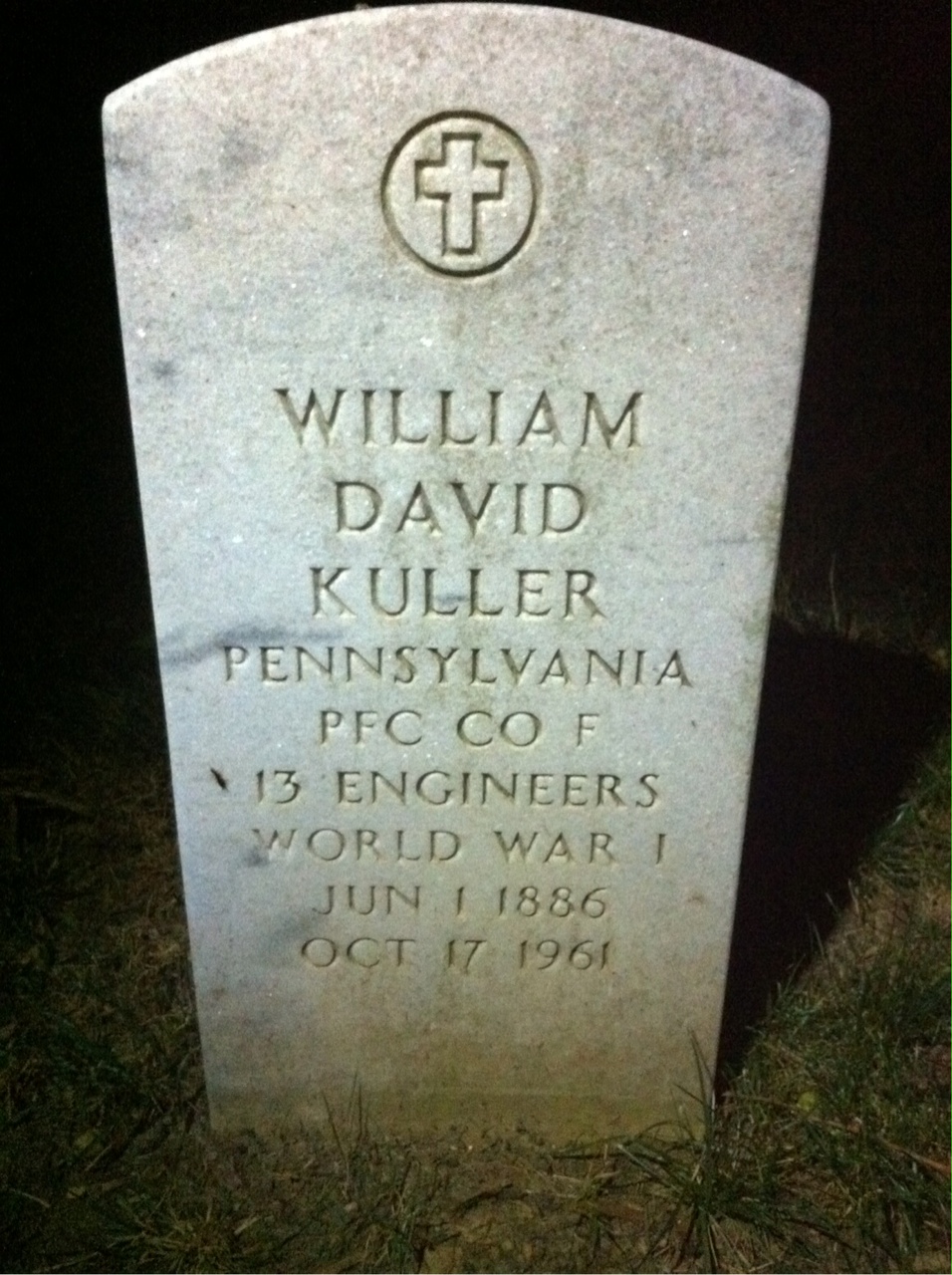 Headstone shared by 2 interments, including Ada E Kuller