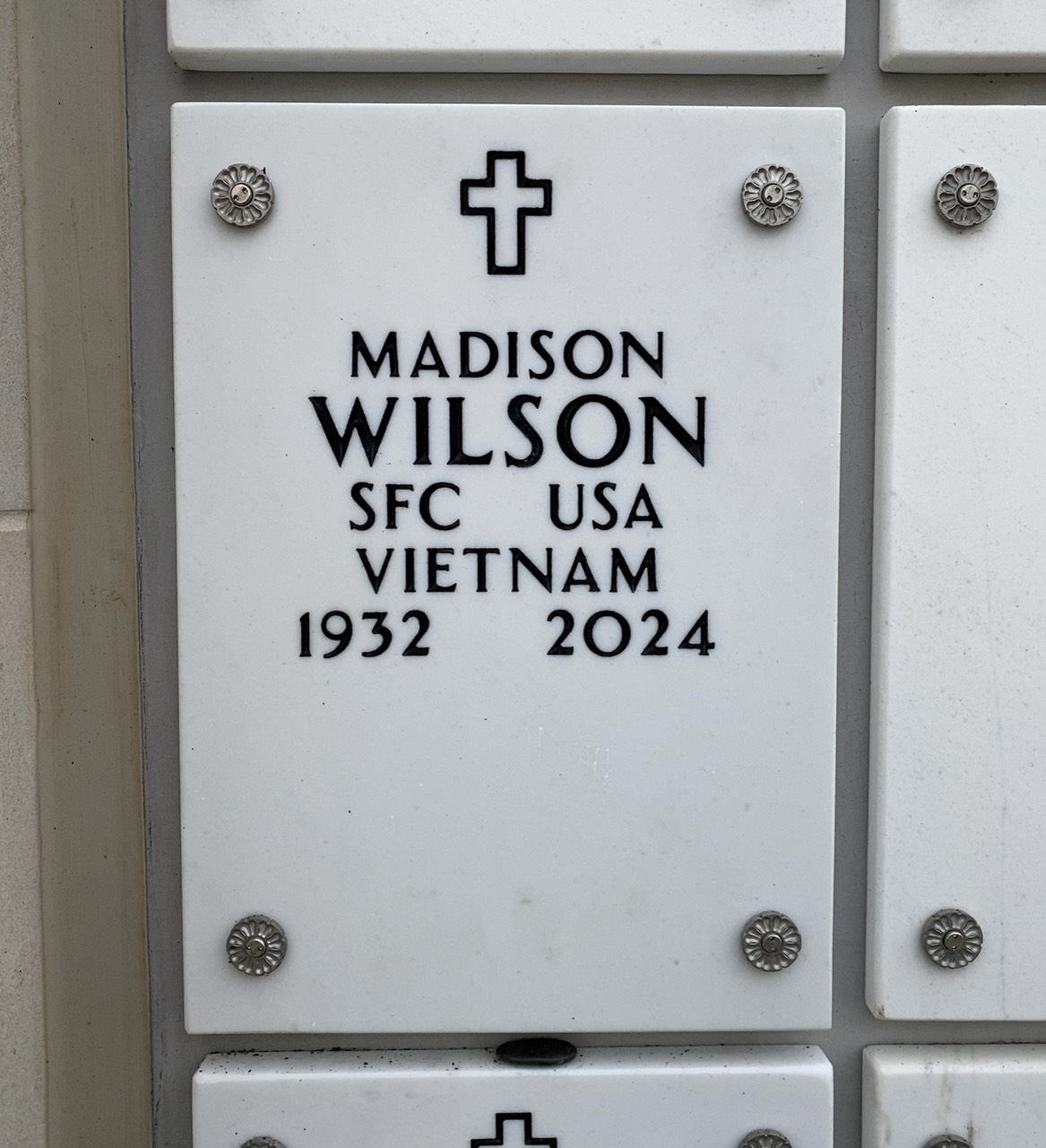 Headstone of Madison Wilson