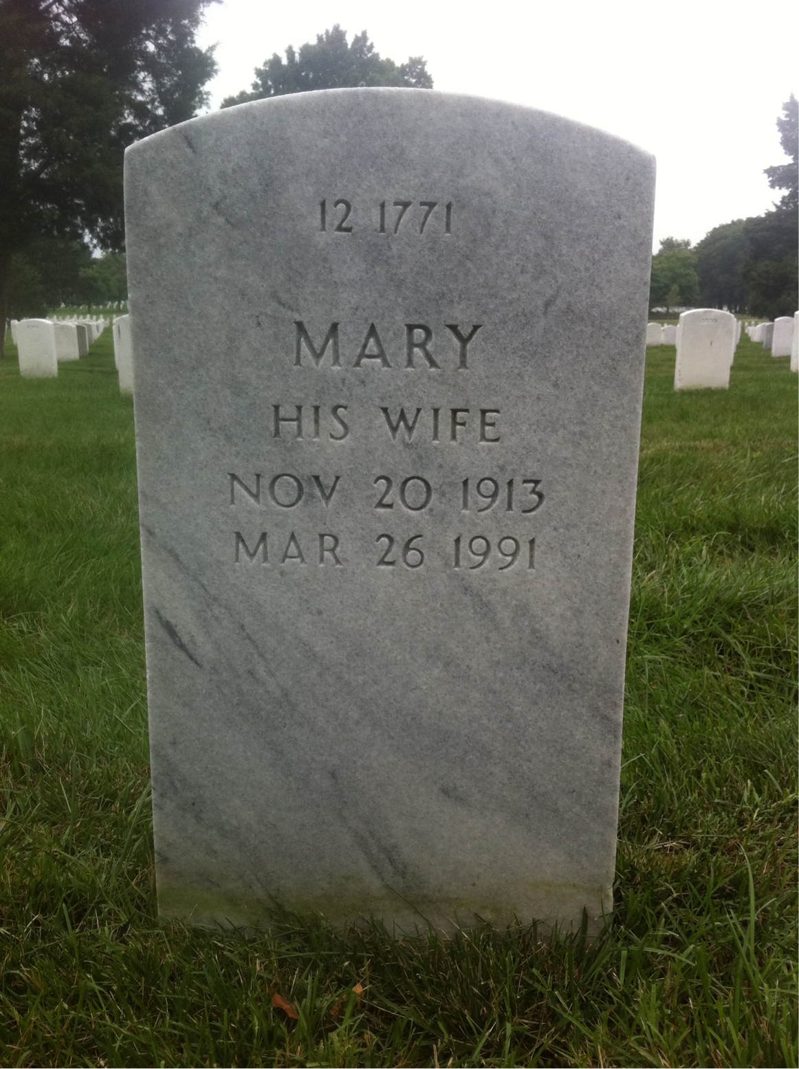 Headstone shared by 2 interments, including Alfio Anthony Loudani