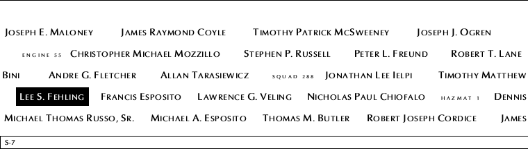 Panel S-7, South Pool, National September 11 Memorial
