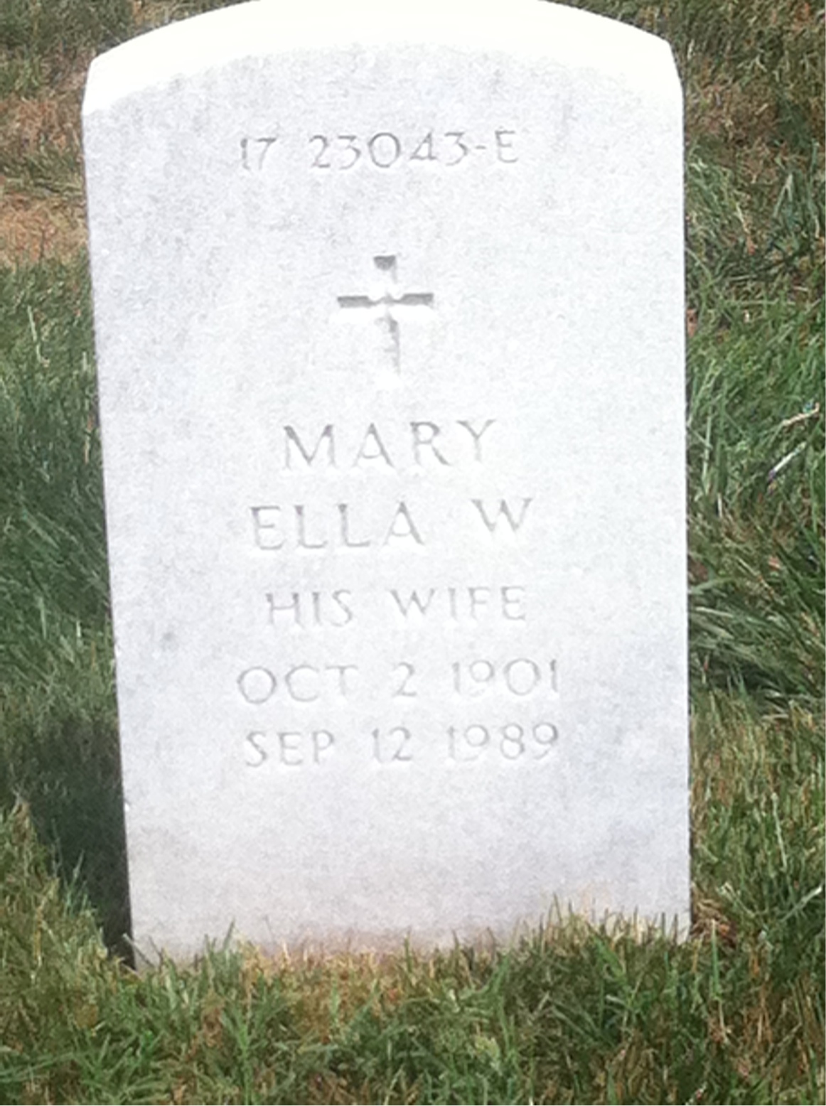 Headstone shared by 2 interments, including Philip E Banfield